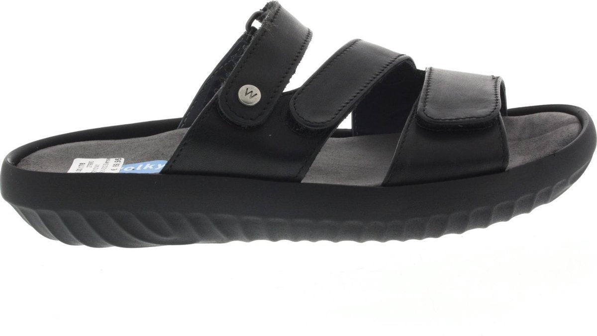Zwarte Wolky Slippers Sense Martinica Leather
