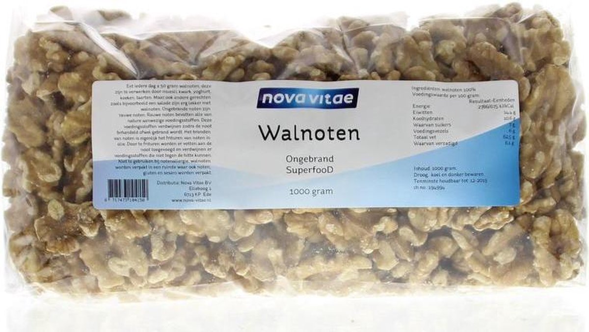Nova Vitae Walnoten ongebrand raw 1 kg