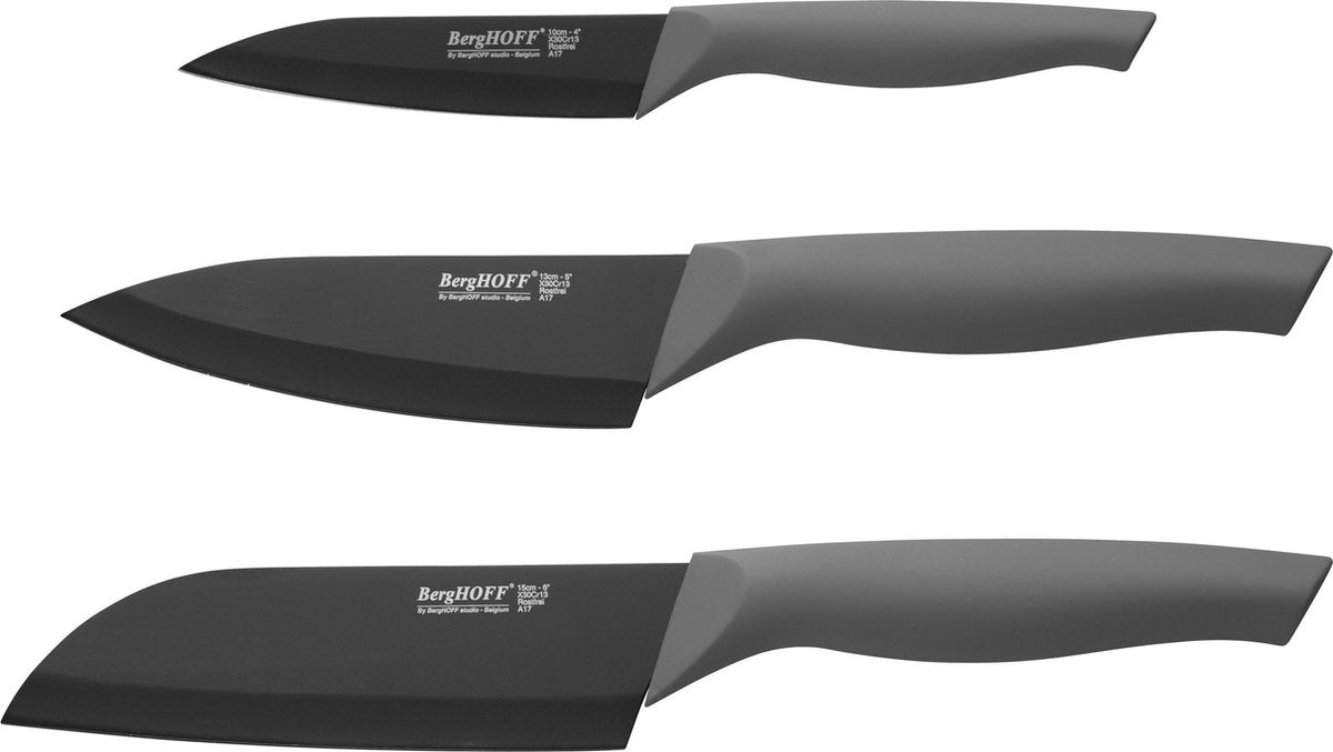 BergHOFF Essentials 3-delig messenset zwart