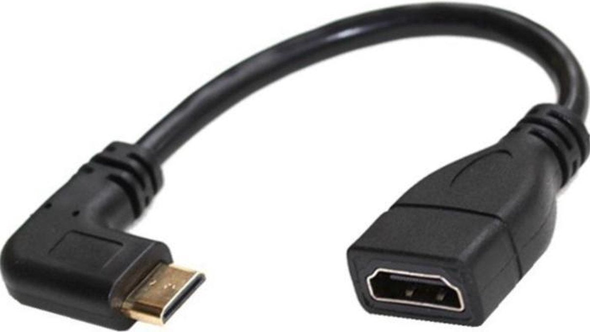 Coretek Mini HDMI - HDMI adapter - 90° haaks naar rechts - versie 1.4 (4K 30Hz) - 0
