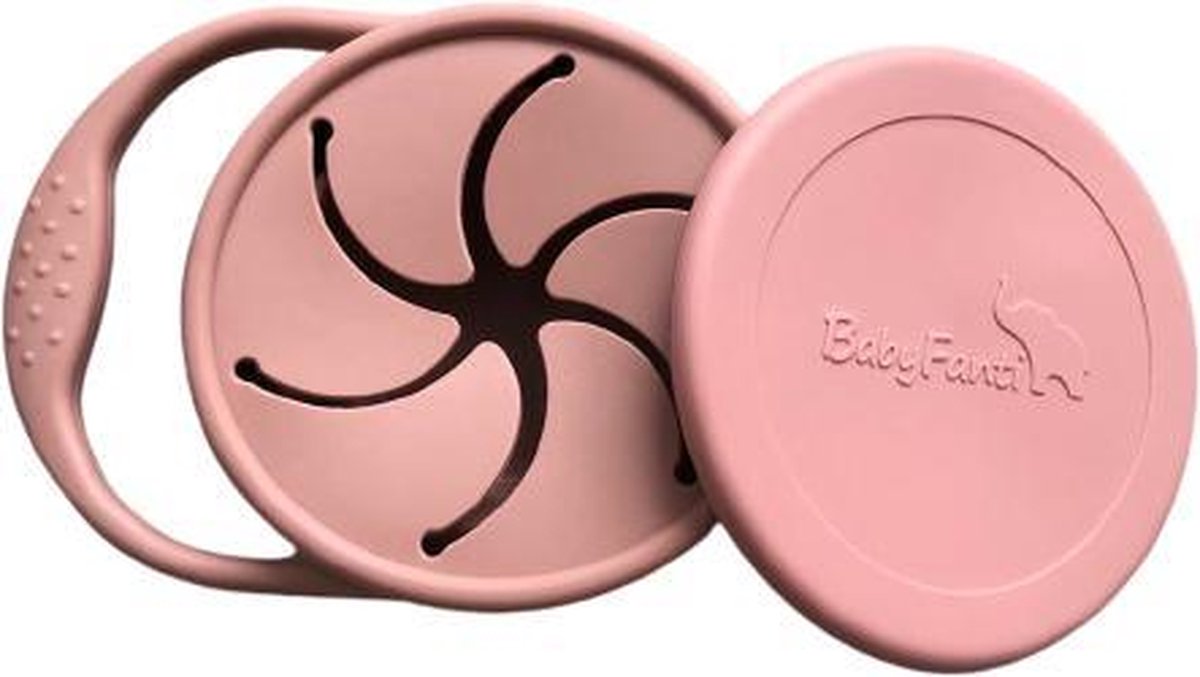BabyFanti Snack Cup Roze - Snack Beker - Inklapbaar - Siliconen - Duurzaam - Baby - Peuter - Dreumes - Servies - Babyeetset - Onderweg