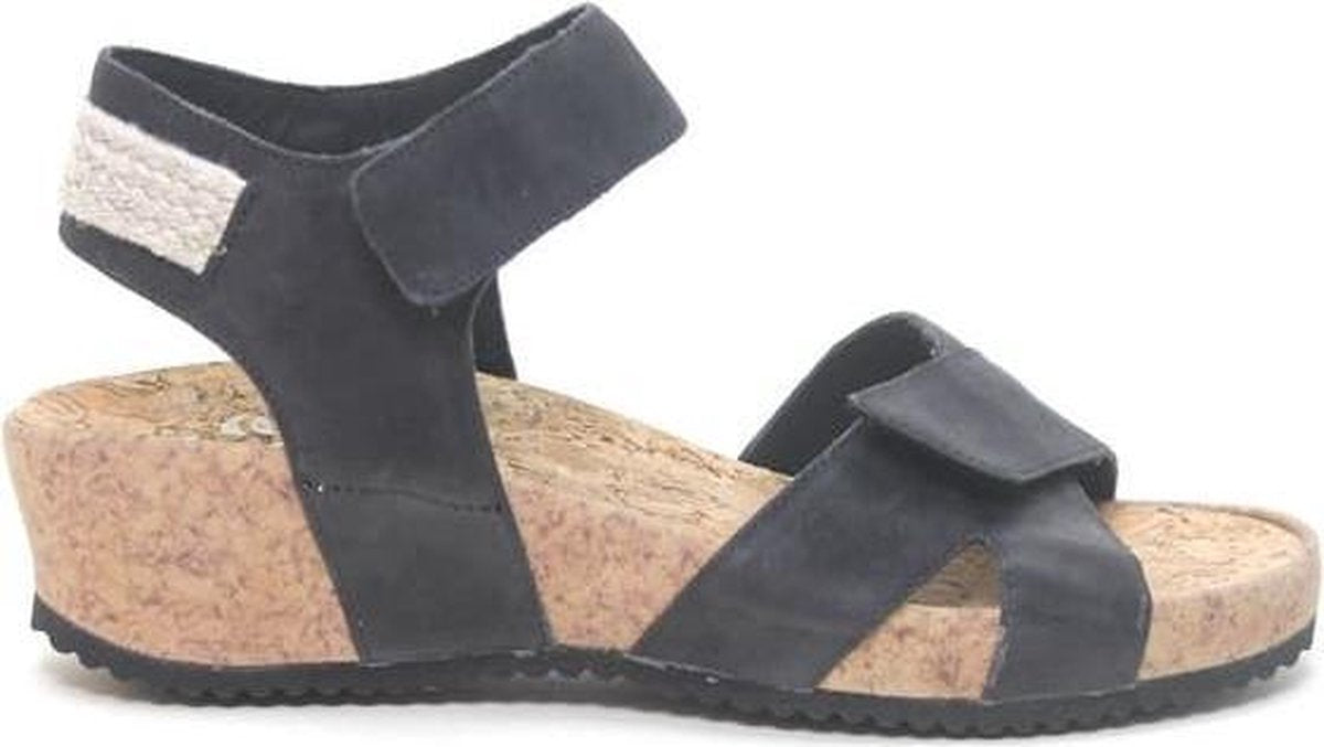 Durea Sandalen 7397 H Zwart Kurk