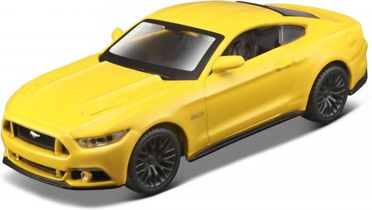 Maisto FORD MUSTANG GT "PULL BACK'' geel modelauto schaalmodel 4