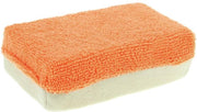 Mr. Kleen Duospons 12 X 8 X 4 Cm Microvezel/leer Oranje/beige