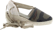 Toni Pons Valencia-CM Khaki Camouflage Dames Espadrilles met sleehak – maat 41