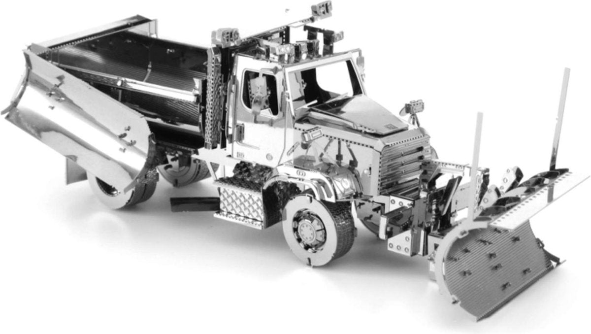 Metal Earth Freightliner 114SD vrachtwagen met sneeuwploeg - Metalen bouwpakket - 10 cm