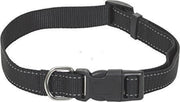 CHAPUIS SELLERIE SLA329 Collare regolabile riflettente per cani - Collare rinforzato in nylon nero - Larghezza 40 mm - Lunghezza 61-74 cm - Misura XL