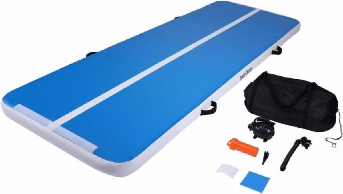 Gorilla Sports AirTrack Luchtmat - 300 x 100 x 10 cm - Inclusief opbergtas en reparatieset