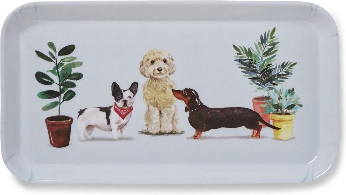 Dienblad klein Curious Dogs