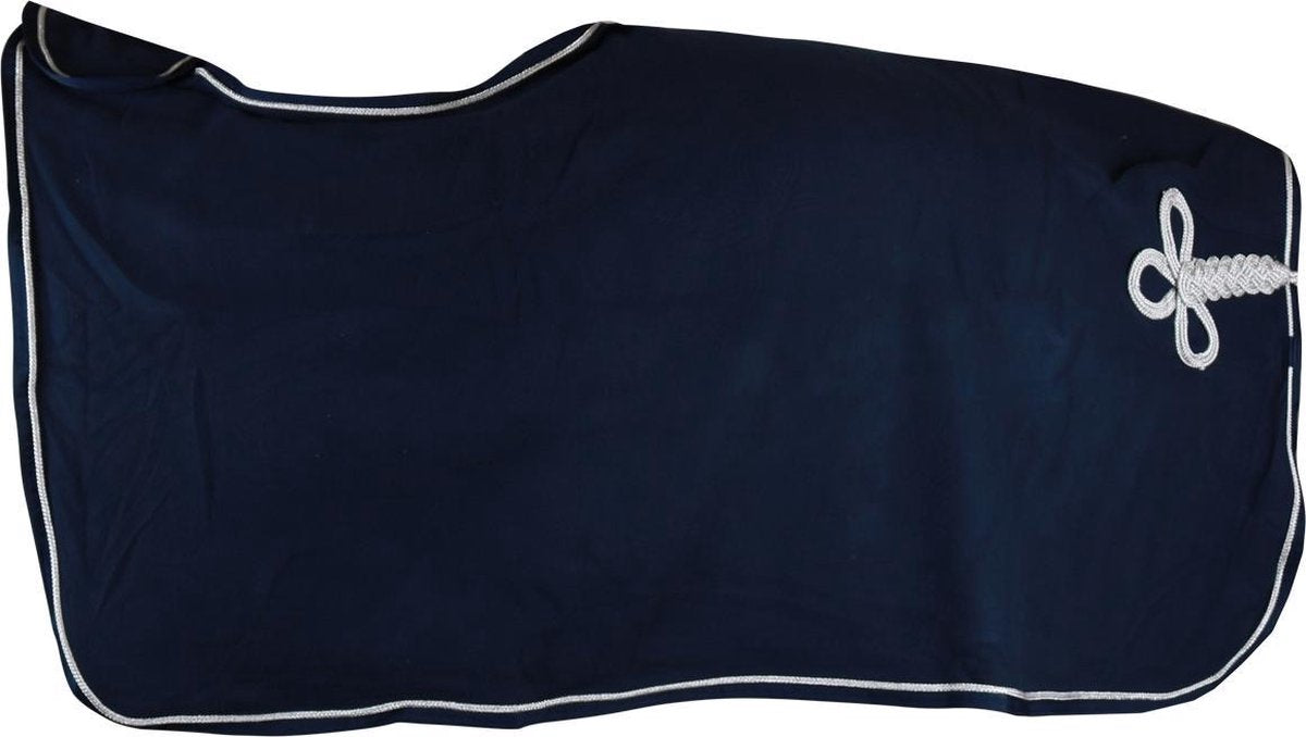Horsegear Uitrijdeken  Luxe - Dark Blue-silver - l