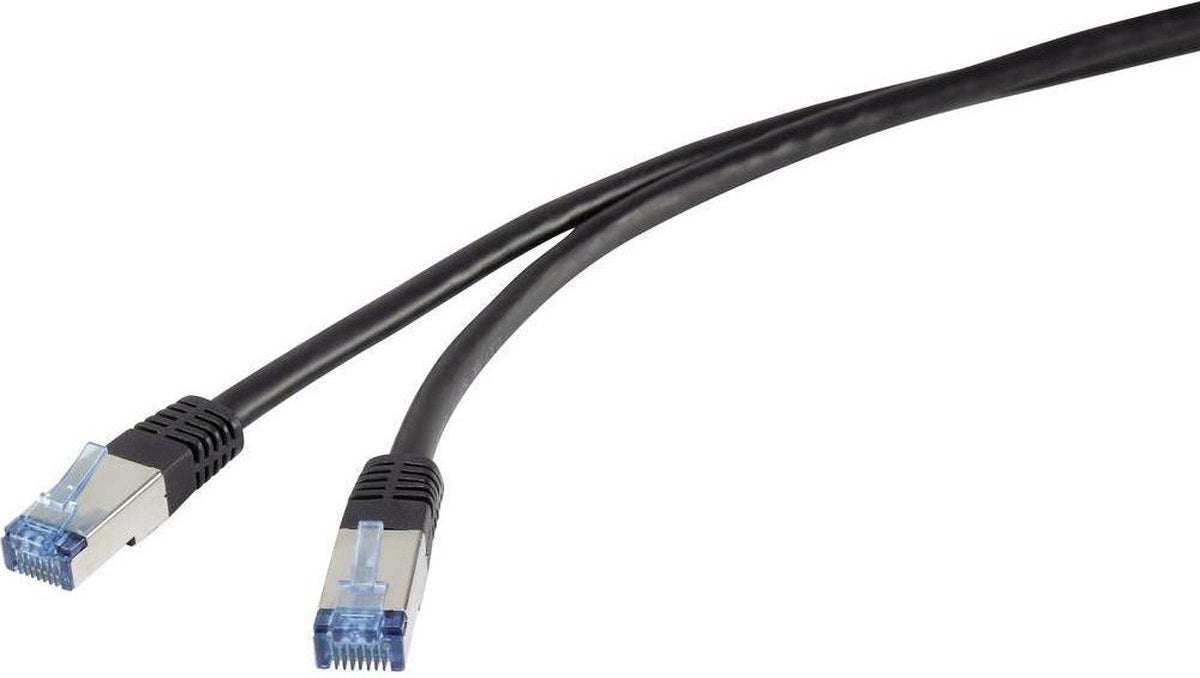 Renkforce RF-4534782 netwerkkabel 3 m Cat6a S/FTP (S-STP) Zwart