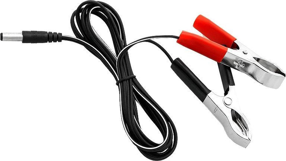 Accu Laadkabels Krokodillenbek met DC Plug - 1