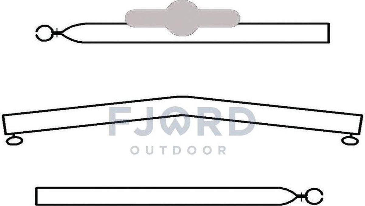 Campking daksteun gebogen 22/19 mm 170-250 Bas
