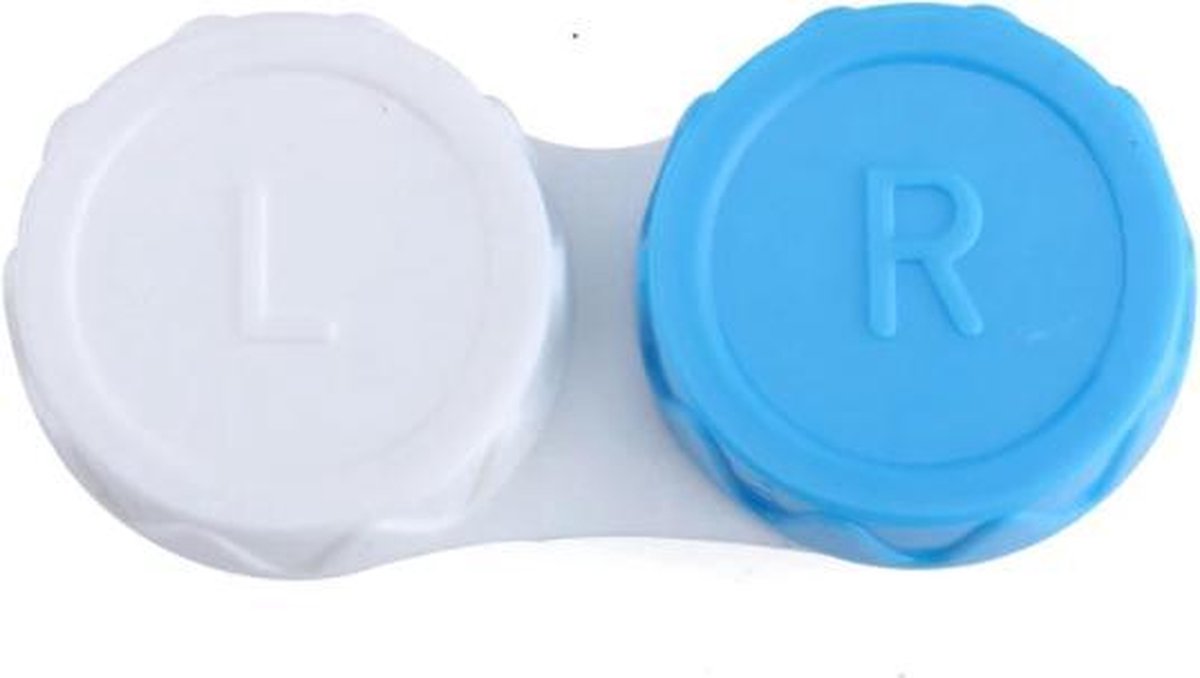 FSW-Products - Lenshouder - Lenzenhouder - Lenzendoosje - Lenzenbakje - Blauw / Wit