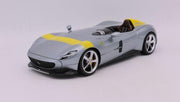 Bburago  Ferrari MONZA SP1 RACE & PLAY grijs/geel schaalmodel 1:18
