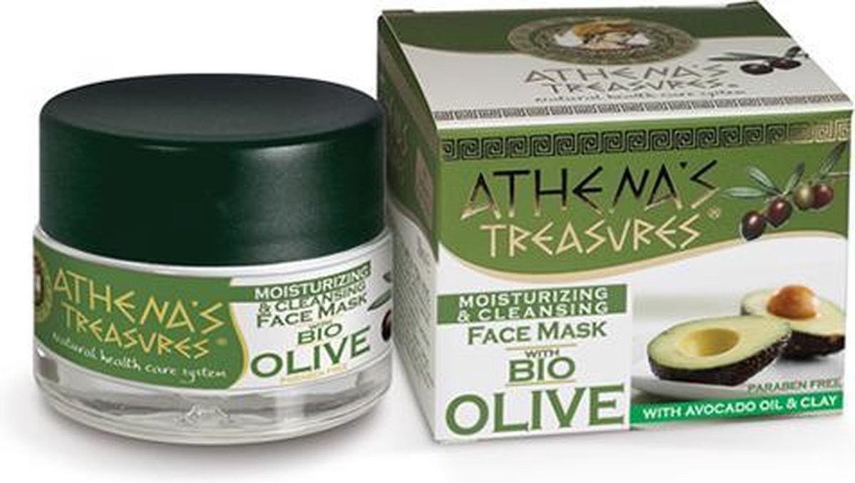 Pharmaid Athenas Treasures Gezichtsmasker | Moisturizer Avocado oil en Klei 50ml | Natuurlijk Goed