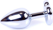 Bossoftoys - Heart Design Silver Plug - Silver - Anal - Heart design plug met Paarse steen - Length 7 Cm - Dia 2