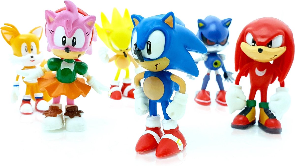 Sonic Sega Speelfiguren - Sonic en Tails actiefiguren - 7 cm 6 stuks - Tails