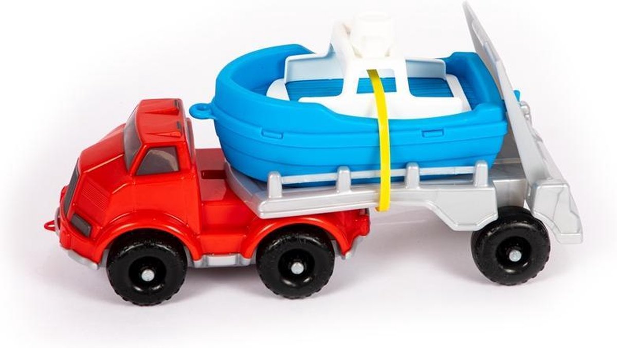 Pilsan-Transportwagen Rood-2+ Jaar-Educatief-Blauw Boot-Non Toxic