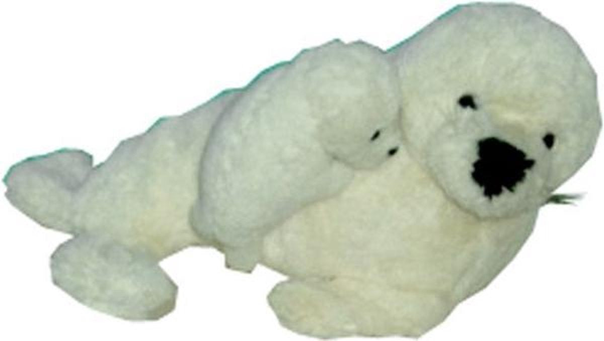 Pluche Zeehond met Jong Wit
