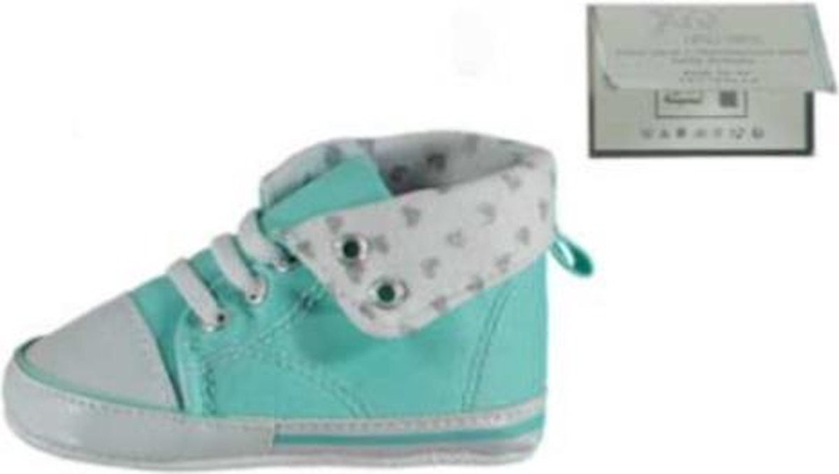 Apollo Babyschoenen Meisjes Katoen Mintblauw Maat 18/19