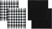 DDDDD Block - Thee- en Keukendoekset - Black - 2 x 2 Stuks