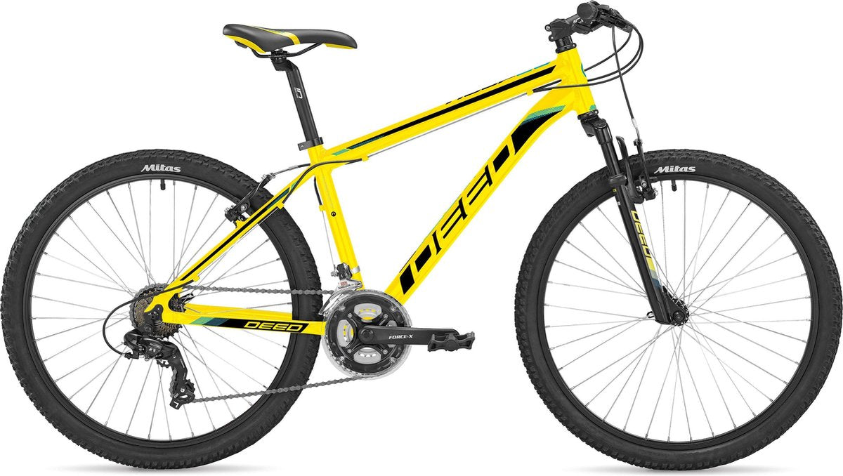 DEED HOOP MTB 26 INCH H45 S  21 SPEED YELLOW BLACK