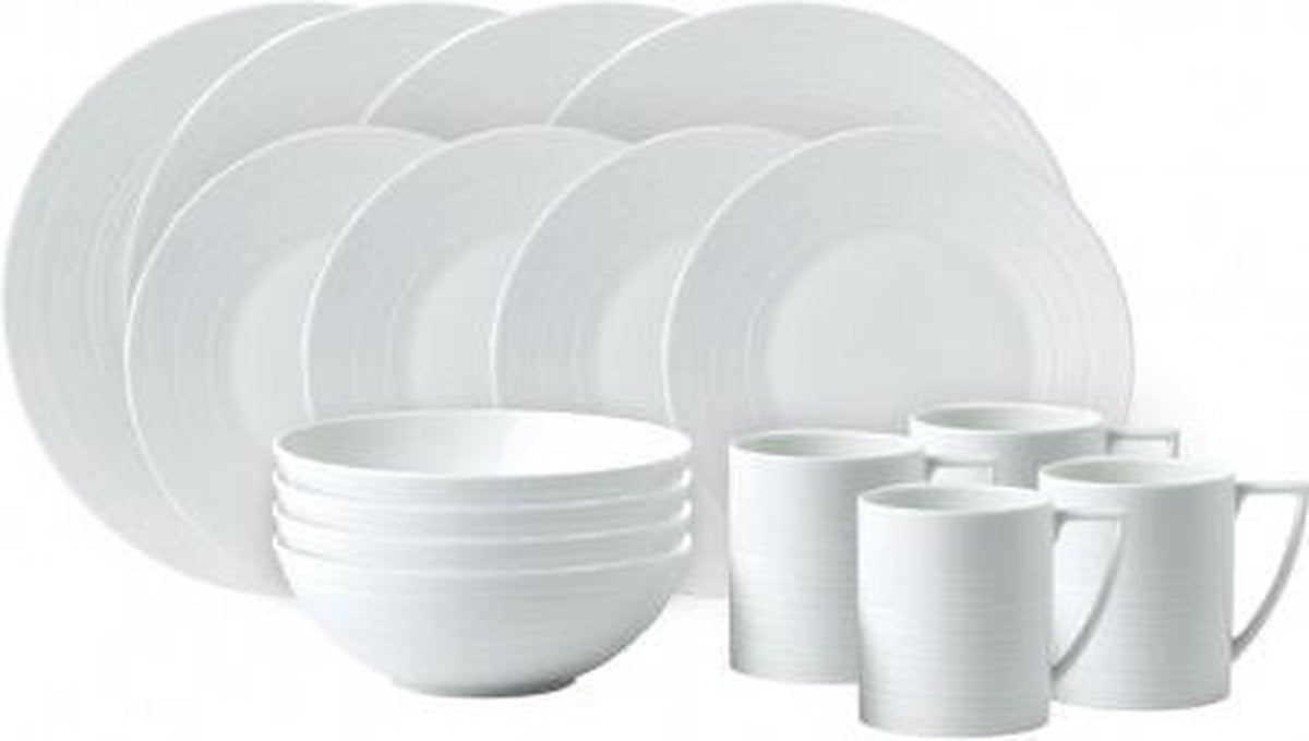 WEDGWOOD - Jasper Conran - Startset 4 persoons 16-dlg Strata