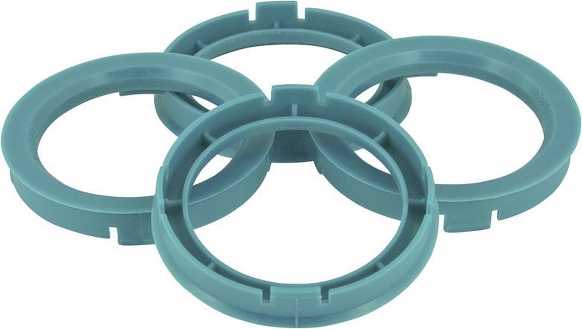Set TPI Centreerringen - 74.1->60.1mm - Process Blauw