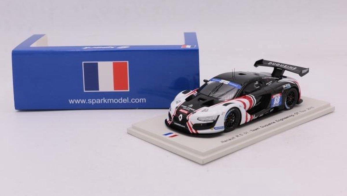 Renault RS 01 Team Duqueine Engineering GT Tour 2015 (Zwart/Wit) (10cm) (121/300pcs) 1/43 Spark - Modelauto - Schaalmodel - Model auto - Miniatuurautos - Miniatuur auto