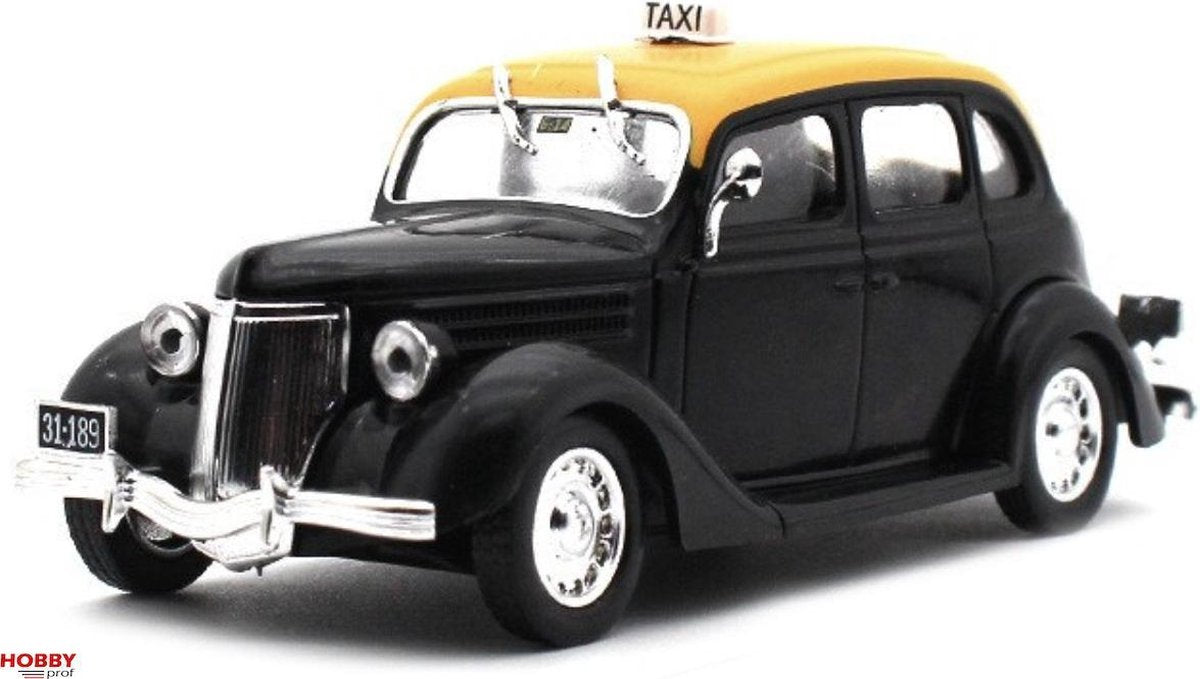 Ford V8 Montevideo 1950 Taxi (Zwart) (15cm) 1/43 Atlas - Modelauto - Schaalmodel - Miniatuurauto