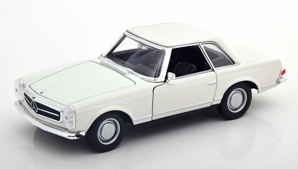 Mercedes-Benz 230SL (Wit) (20 cm) 1/24 Welly - Modelauto - Schaalmodel - Modelauto - Miniatuurauto - Miniatuur autos