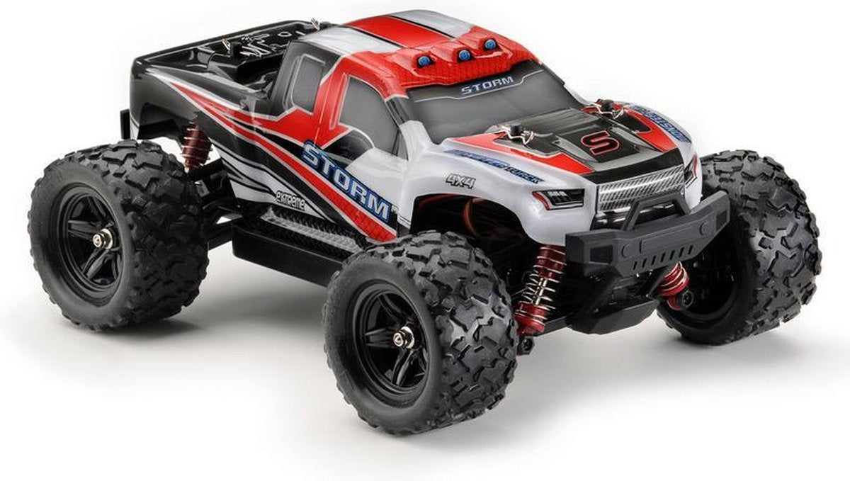 Absima 1/18 4WD Afstandsbestuurbare Auto High Speed Monster Truck Red 18005 - Ready To Run inclusief zender en accu