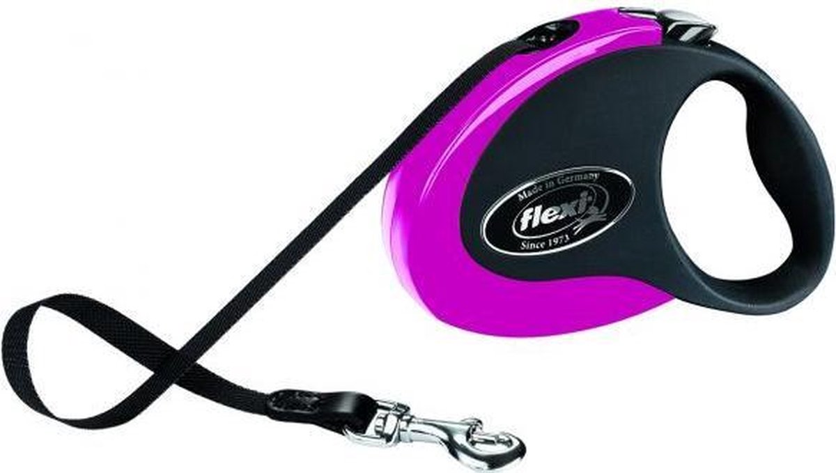 Flexi collection 5 meter tape medium 1 ST - Riem - 500cm - Roze