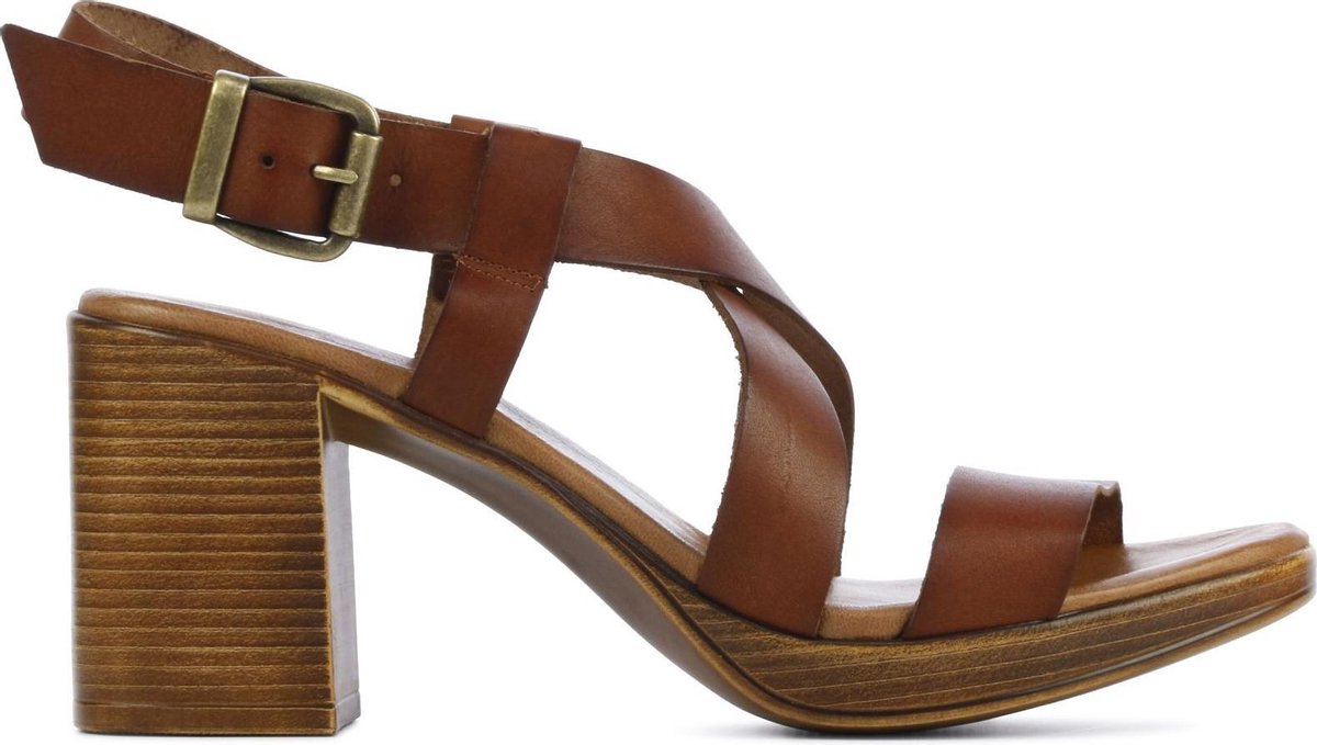 Red Rag Vrouwen   Sandalen / Damesschoenen 79364 - Cognac - Maat 39