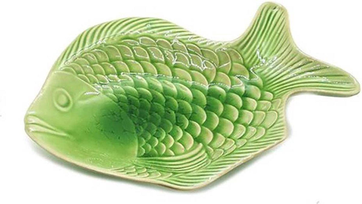 Vis Schaal - Vis Bord - Visschaal - Presenteerschaal  Groen 32 cm