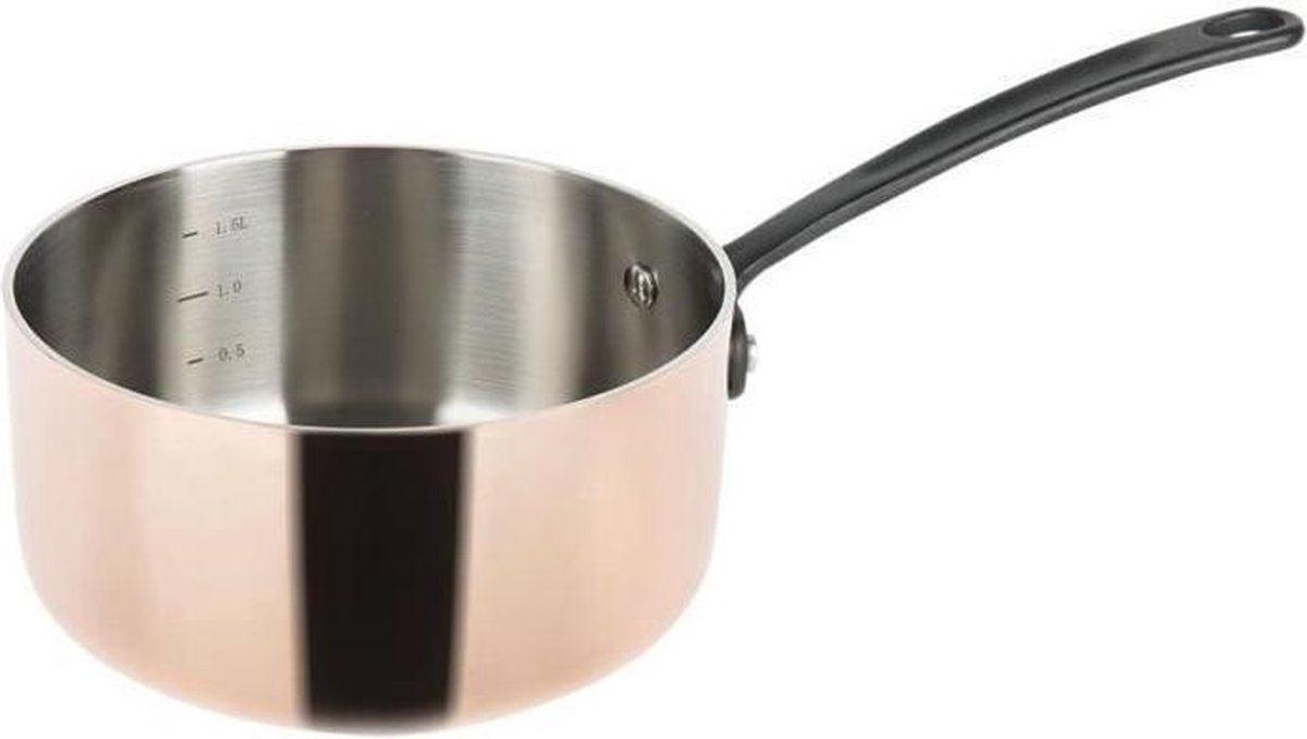 SITRAM - MANDORA - 713549 - RVS steelpan Ø16cm buiten koper inductie