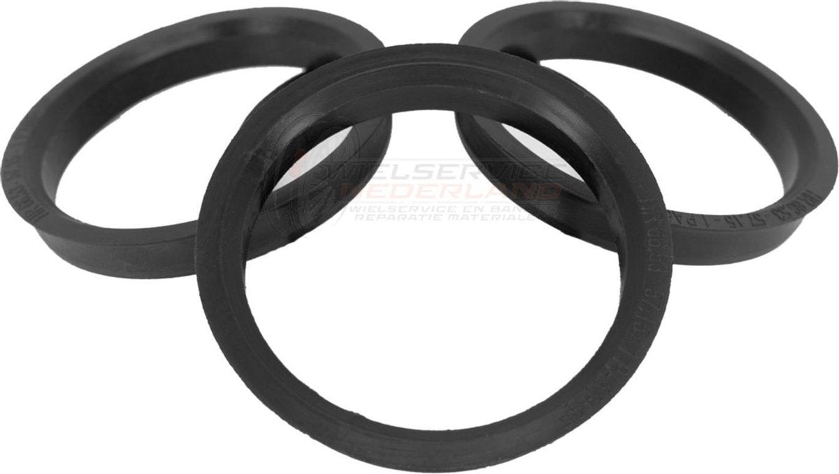 4 X Centreerringen Naafdiameter 58.1 mm Velggat diameter 67.1 mm voor aluminium velgen