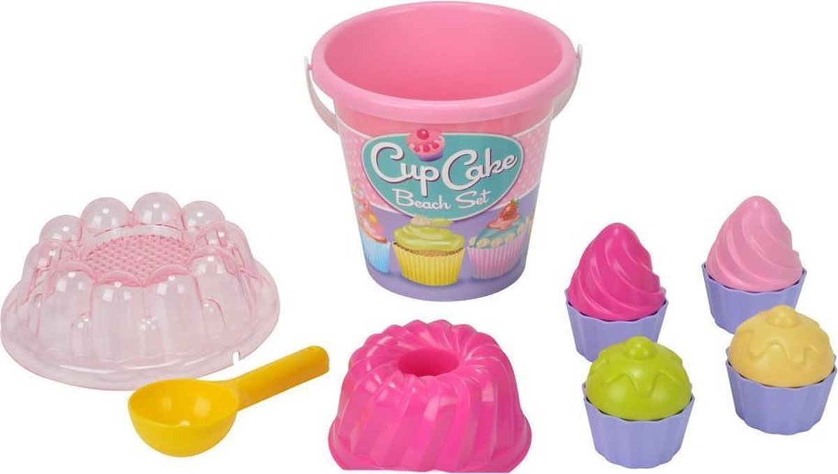 Androni Strandemmerset cupcake roze 12-delig