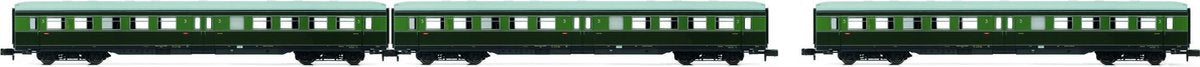 Arnold - 3-unit Set Coaches Dr Iii Livery Light Gr/gr Fab. Bellows