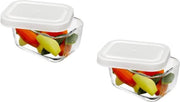 Pasabahce Snowbox - Vershoudbakjes Met Deksel - Set van 2 - 420 ml