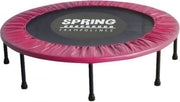 SPRING Mini Trampoline 120 cm - Black Edition - roze rand