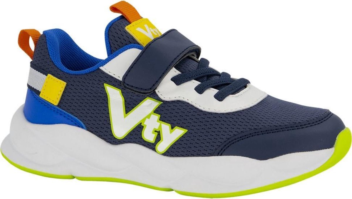 Vty Kinderen Blauwe sneaker klittenband - Maat 33