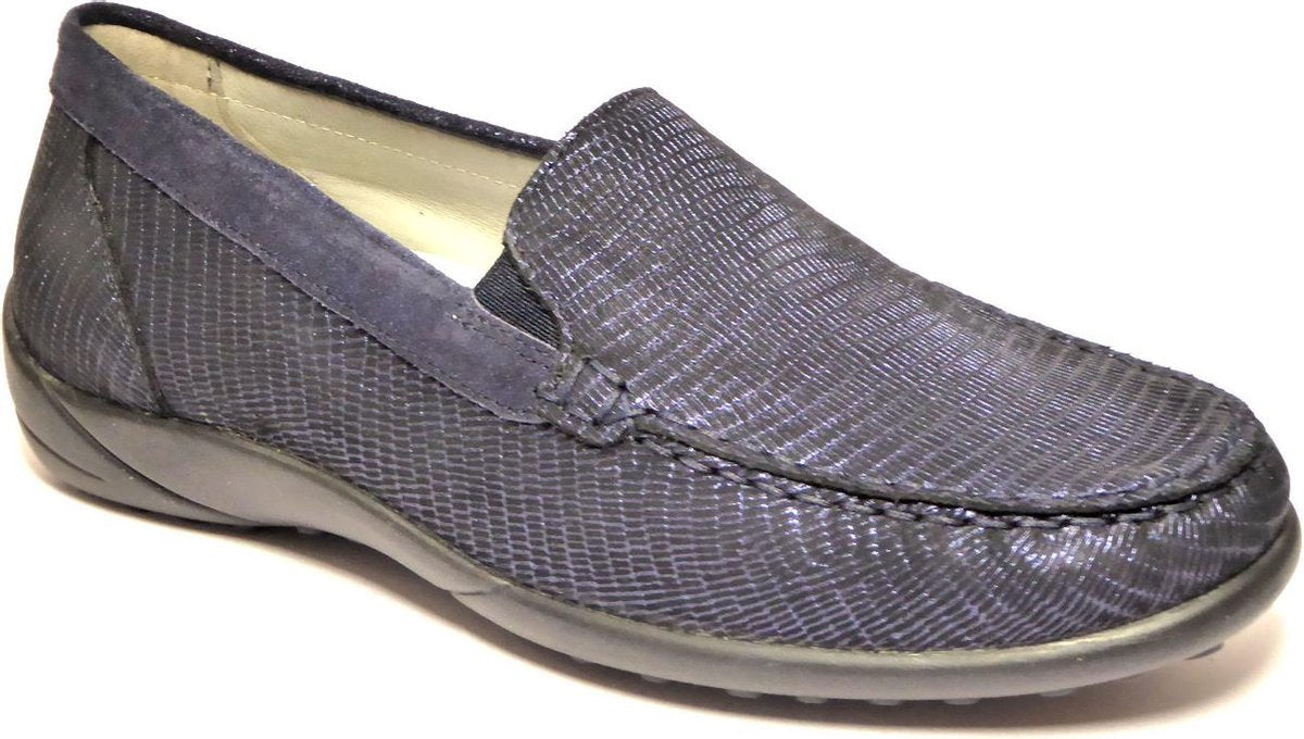 Waldläufer Dames Instapper 640004-301-194 Blauw - Kläre wijdte K - Maat 3½