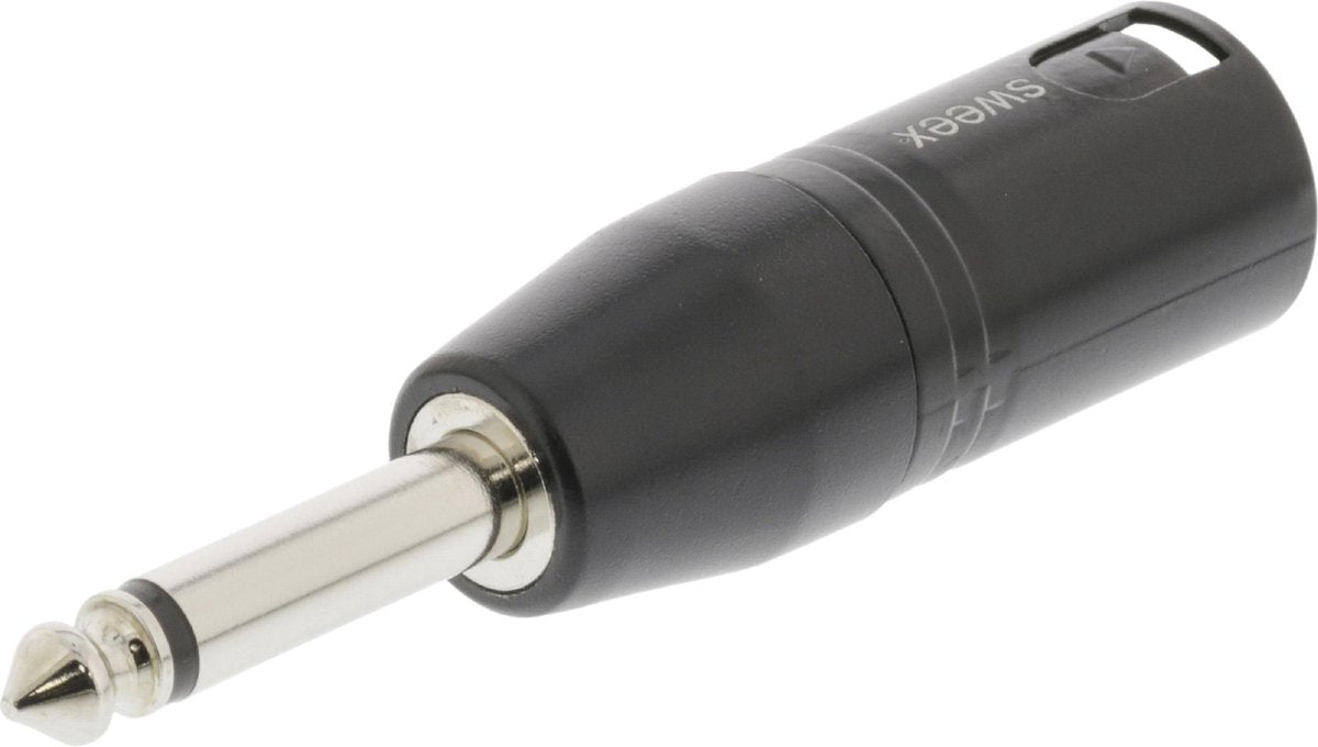 XLR Adapter XLR 3-Pin Male - 6.35 mm Male Black