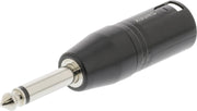 XLR Adapter XLR 3-Pin Male - 6.35 mm Male Black