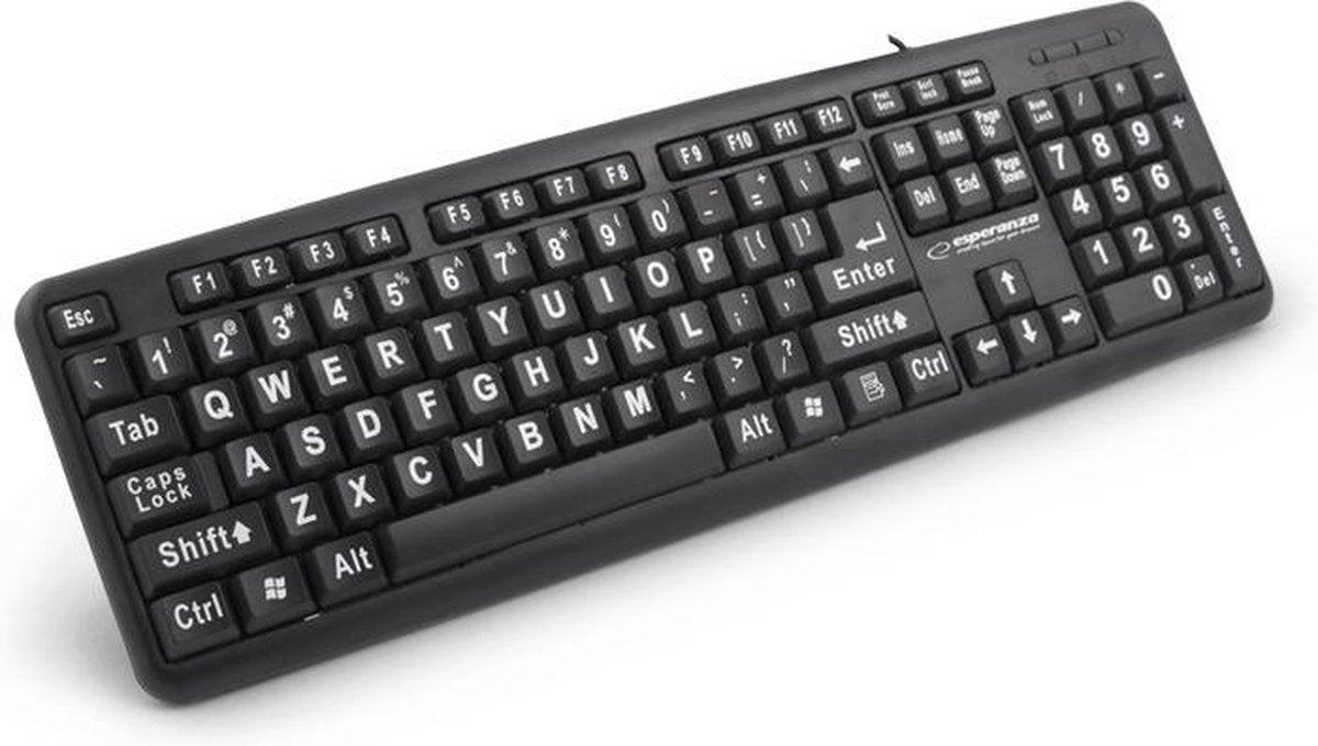 Esperanza EK129 toetsenbord USB QWERTY Brits Engels Zwart