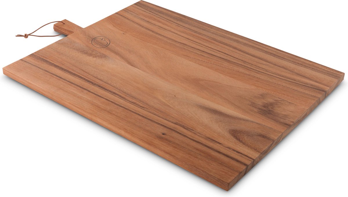 VTwonen - Houten Serveerplank - Acacia Hout - Donker Bruin - 50x40 cm
