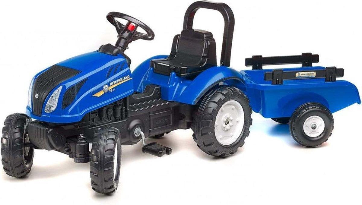 Falk 3080AB New Holland T6 traptractor met aanhanger