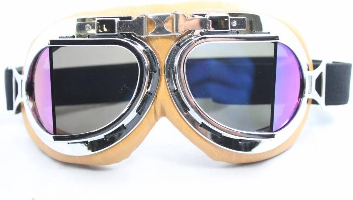 Creme pilotenbril multi kleur glas